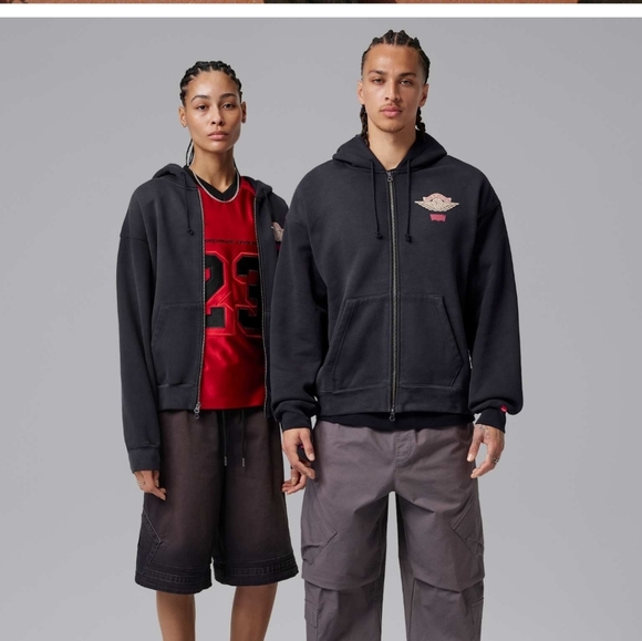 Nike Jordan x Levi's Full Zip HoodieBlack Style # IM6734-010